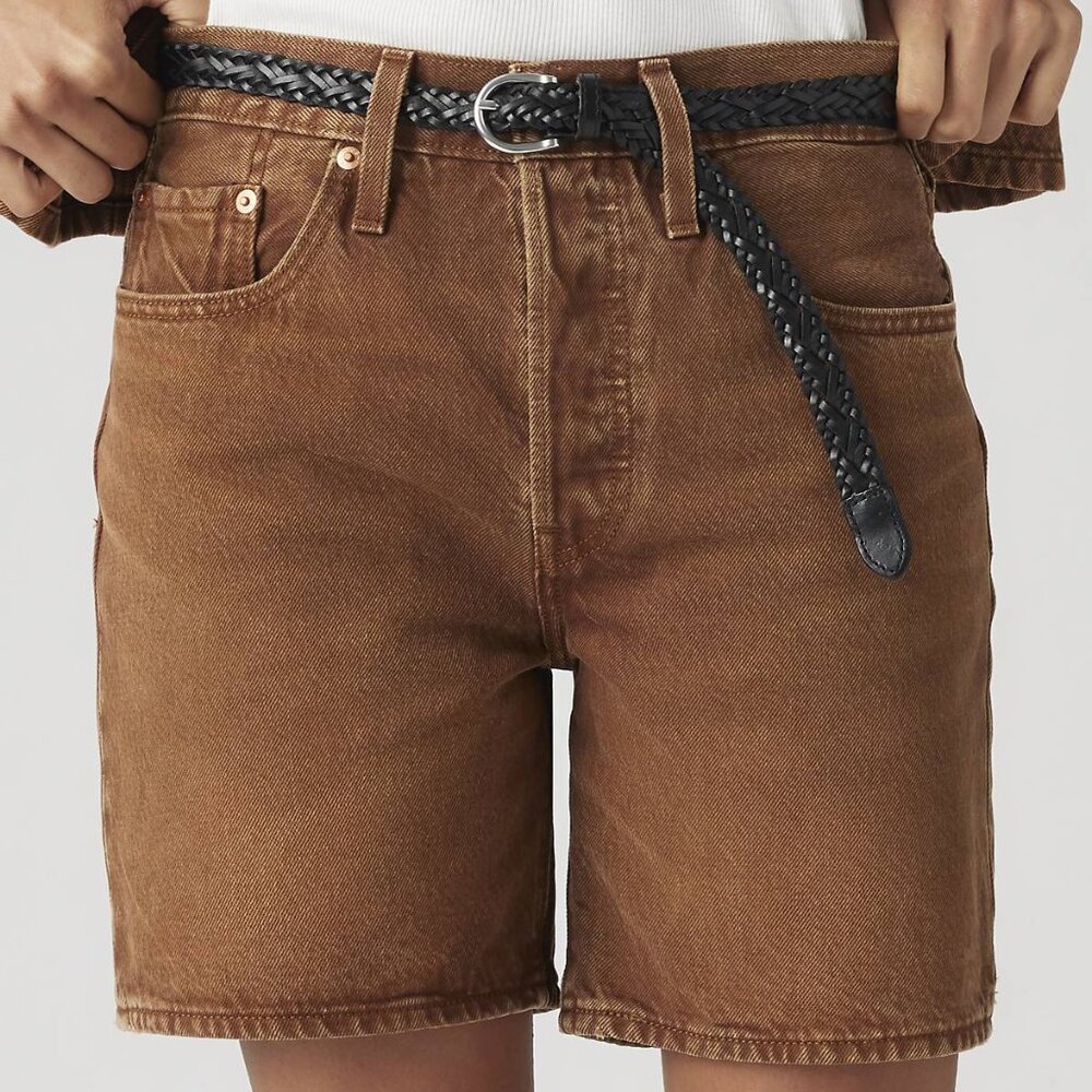 Levi’s 501 Original High Rise Mid-Thigh Shorts – Brown – Size 27
